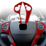 Maxbell Car Steering Wheel Button Trim Cover Red for Honda Accord Accessory