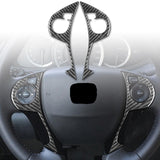 Maxbell 2Pcs Auto Steering Wheel Button Stickers for Honda Accord 2013-2017