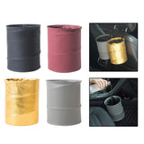 Maxbell Car Trash can artificial Leather Garbage Bin Waste Basket Rubbish Bin for Truck Black
