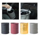 Maxbell Car Trash can artificial Leather Garbage Bin Waste Basket Rubbish Bin for Truck Black