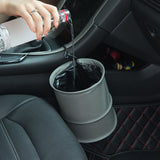 Maxbell Car Trash can artificial Leather Garbage Bin Waste Basket Rubbish Bin for Truck Black