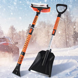 Maxbell 2Pcs Car Extendable Snow Shovel and Ice Scraper with Brush Multifunctional