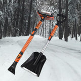 Maxbell 2Pcs Car Extendable Snow Shovel and Ice Scraper with Brush Multifunctional