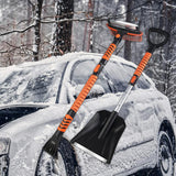 Maxbell 2Pcs Car Extendable Snow Shovel and Ice Scraper with Brush Multifunctional
