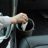 Maxbell Car Trash can artificial Leather Garbage Bin Waste Basket Rubbish Bin for Truck Grey
