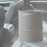 Maxbell Car Trash can artificial Leather Garbage Bin Waste Basket Rubbish Bin for Truck Grey