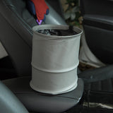 Maxbell Car Trash can artificial Leather Garbage Bin Waste Basket Rubbish Bin for Truck Grey