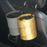Maxbell Car Trash can artificial Leather Garbage Bin Waste Basket Rubbish Bin for Truck Aureate