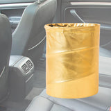 Maxbell Car Trash can artificial Leather Garbage Bin Waste Basket Rubbish Bin for Truck Aureate