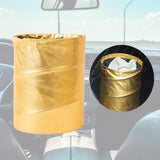 Maxbell Car Trash can artificial Leather Garbage Bin Waste Basket Rubbish Bin for Truck Aureate