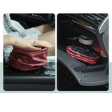 Maxbell Car Trash can artificial Leather Garbage Bin Waste Basket Rubbish Bin for Truck Red