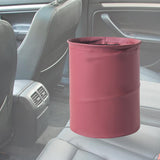 Maxbell Car Trash can artificial Leather Garbage Bin Waste Basket Rubbish Bin for Truck Red
