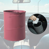 Maxbell Car Trash can artificial Leather Garbage Bin Waste Basket Rubbish Bin for Truck Red