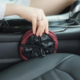 Maxbell Car Trash can artificial Leather Garbage Bin Waste Basket Rubbish Bin for Truck Red