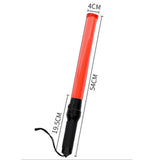 Maxbell Multifunction Traffic Baton Battery Powered Signal Traffic Stick for Camping Red