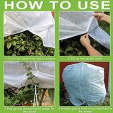 Maxbell Plant Freeze Protection Covers with Zipper Breathable 80cmx100cm