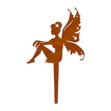 Maxbell Iron Silhouette Statue Lawn Ground Arts Sculpture Crafts for Outdoor Outside Style B