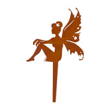 Maxbell Iron Silhouette Statue Lawn Ground Arts Sculpture Crafts for Outdoor Outside Style B