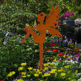 Maxbell Iron Silhouette Statue Lawn Ground Arts Sculpture Crafts for Outdoor Outside Style B