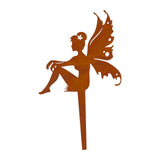 Maxbell Iron Silhouette Statue Lawn Ground Arts Sculpture Crafts for Outdoor Outside Style B
