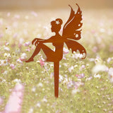 Maxbell Iron Silhouette Statue Lawn Ground Arts Sculpture Crafts for Outdoor Outside Style B