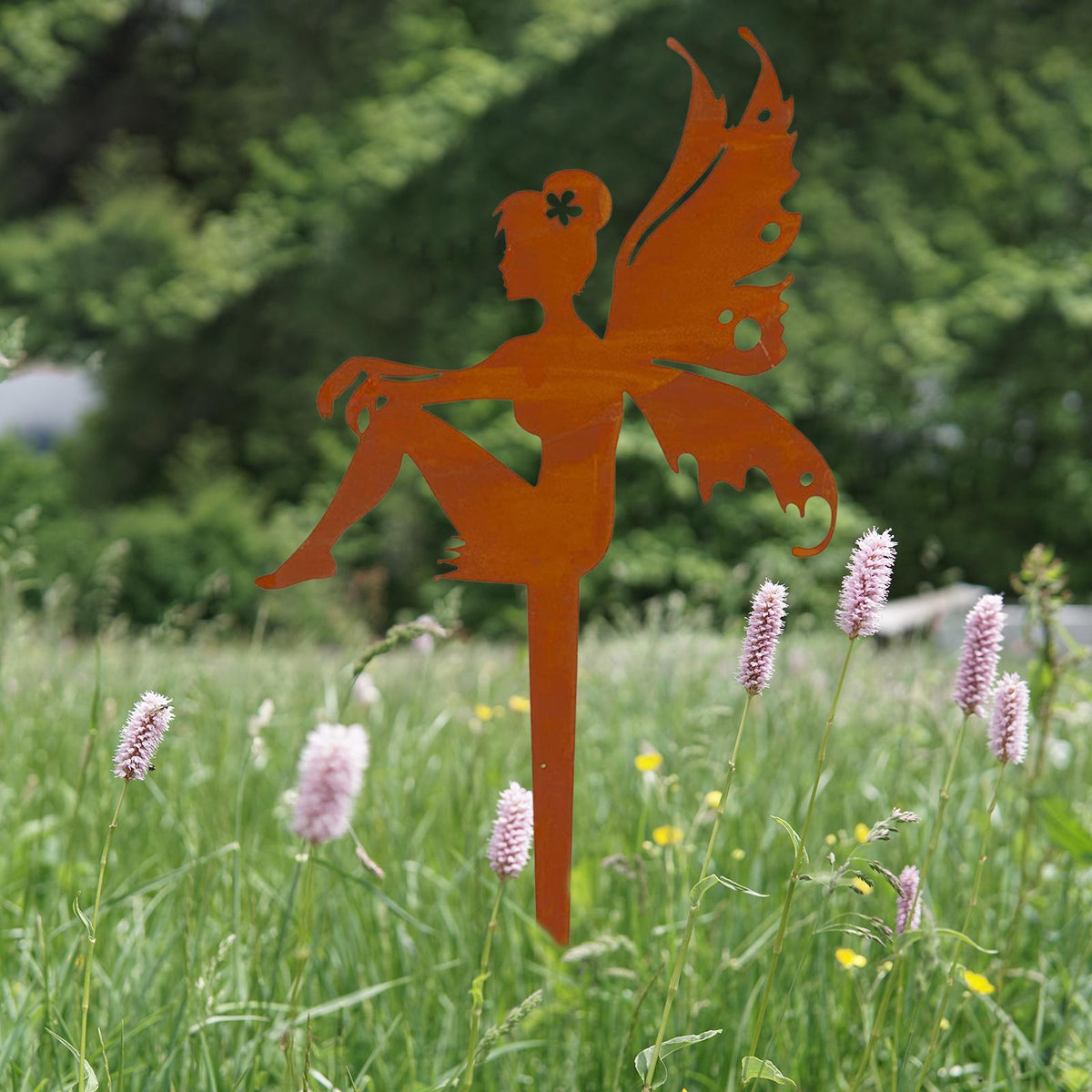 Maxbell Iron Silhouette Statue Lawn Ground Arts Sculpture Crafts for Outdoor Outside Style B