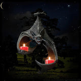 Maxbell Unique Bats Shaped Shaped Tealight Holder Tealight Resin for Porch Patio Courtyard