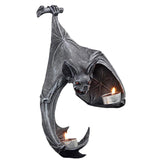 Maxbell Unique Bats Shaped Shaped Tealight Holder Tealight Resin for Porch Patio Courtyard