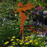 Maxbell Iron Silhouette Statue Lawn Ground Arts Sculpture Crafts for Outdoor Outside Style C