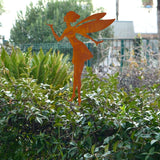 Maxbell Iron Silhouette Statue Lawn Ground Arts Sculpture Crafts for Outdoor Outside Style C