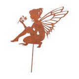 Maxbell Iron Silhouette Statue Lawn Ground Arts Sculpture Crafts for Outdoor Outside Style A