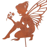 Maxbell Iron Silhouette Statue Lawn Ground Arts Sculpture Crafts for Outdoor Outside Style A
