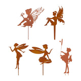 Maxbell Iron Silhouette Statue Lawn Ground Arts Sculpture Crafts for Outdoor Outside Style A