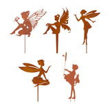Maxbell Iron Silhouette Statue Lawn Ground Arts Sculpture Crafts for Outdoor Outside Style A