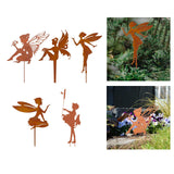 Maxbell Iron Silhouette Statue Lawn Ground Arts Sculpture Crafts for Outdoor Outside Style A