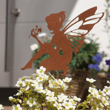 Maxbell Iron Silhouette Statue Lawn Ground Arts Sculpture Crafts for Outdoor Outside Style A