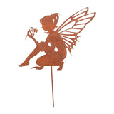 Maxbell Iron Silhouette Statue Lawn Ground Arts Sculpture Crafts for Outdoor Outside Style A