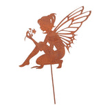 Maxbell Iron Silhouette Statue Lawn Ground Arts Sculpture Crafts for Outdoor Outside Style A
