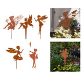 Maxbell Iron Silhouette Statue Lawn Ground Arts Sculpture Crafts for Outdoor Outside Style A
