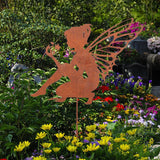 Maxbell Iron Silhouette Statue Lawn Ground Arts Sculpture Crafts for Outdoor Outside Style A