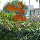Maxbell Iron Silhouette Statue Lawn Ground Arts Sculpture Crafts for Outdoor Outside Style D
