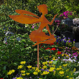 Maxbell Iron Silhouette Statue Lawn Ground Arts Sculpture Crafts for Outdoor Outside Style D