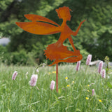 Maxbell Iron Silhouette Statue Lawn Ground Arts Sculpture Crafts for Outdoor Outside Style D