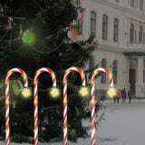 Maxbell Candy Cane Lights Decor Crutches Waterproof Christmas LED Lamp for Lawn 10 Lights