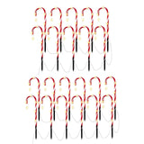 Maxbell Candy Cane Lights Decor Crutches Waterproof Christmas LED Lamp for Lawn 10 Lights