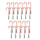 Maxbell Candy Cane Lights Decor Crutches Waterproof Christmas LED Lamp for Lawn 10 Lights