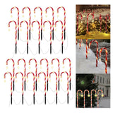 Maxbell Candy Cane Lights Decor Crutches Waterproof Christmas LED Lamp for Lawn 10 Lights