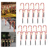 Maxbell Candy Cane Lights Decor Crutches Waterproof Christmas LED Lamp for Lawn 10 Lights