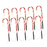 Maxbell Candy Cane Lights Decor Crutches Waterproof Christmas LED Lamp for Lawn 10 Lights