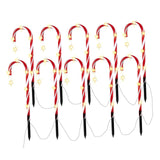 Maxbell Candy Cane Lights Decor Crutches Waterproof Christmas LED Lamp for Lawn 10 Lights